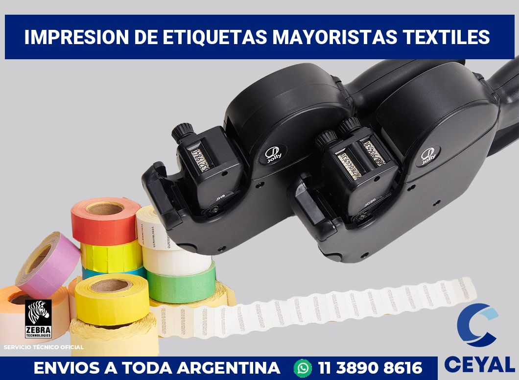 Impresion de etiquetas Mayoristas textiles