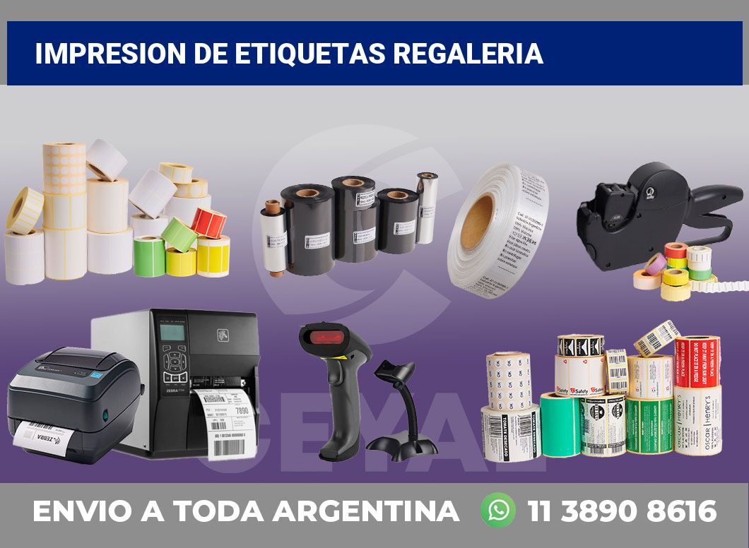 Impresion de etiquetas regaleria