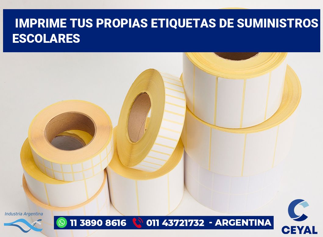 Imprime tus Propias Etiquetas de Suministros Escolares