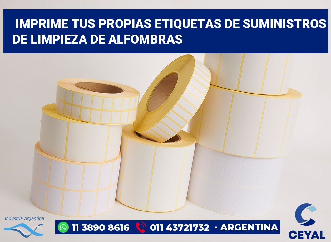 Imprime tus Propias Etiquetas de Suministros de Limpieza de Alfombras