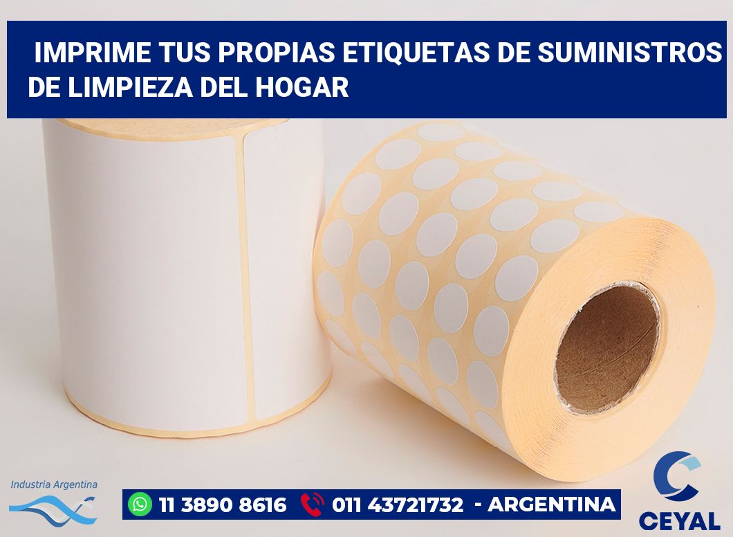 Imprime tus Propias Etiquetas de Suministros de Limpieza del Hogar