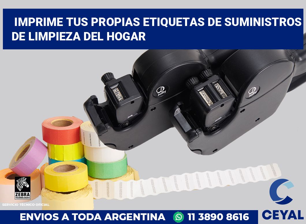 Imprime tus Propias Etiquetas de Suministros de Limpieza del Hogar