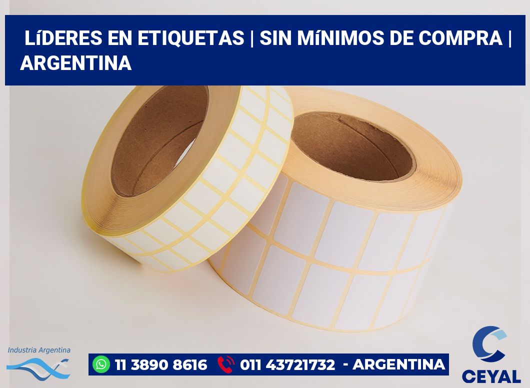 Líderes en etiquetas | Sin mínimos de compra | Argentina
