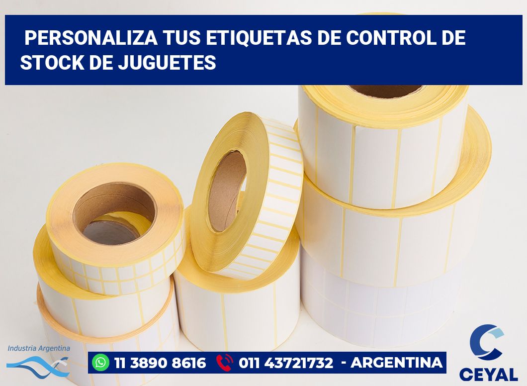 Personaliza tus Etiquetas de Control de Stock de Juguetes