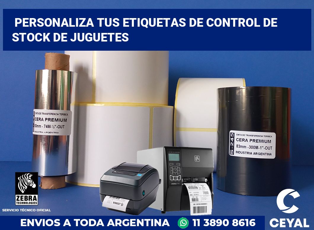 Personaliza tus Etiquetas de Control de Stock de Juguetes