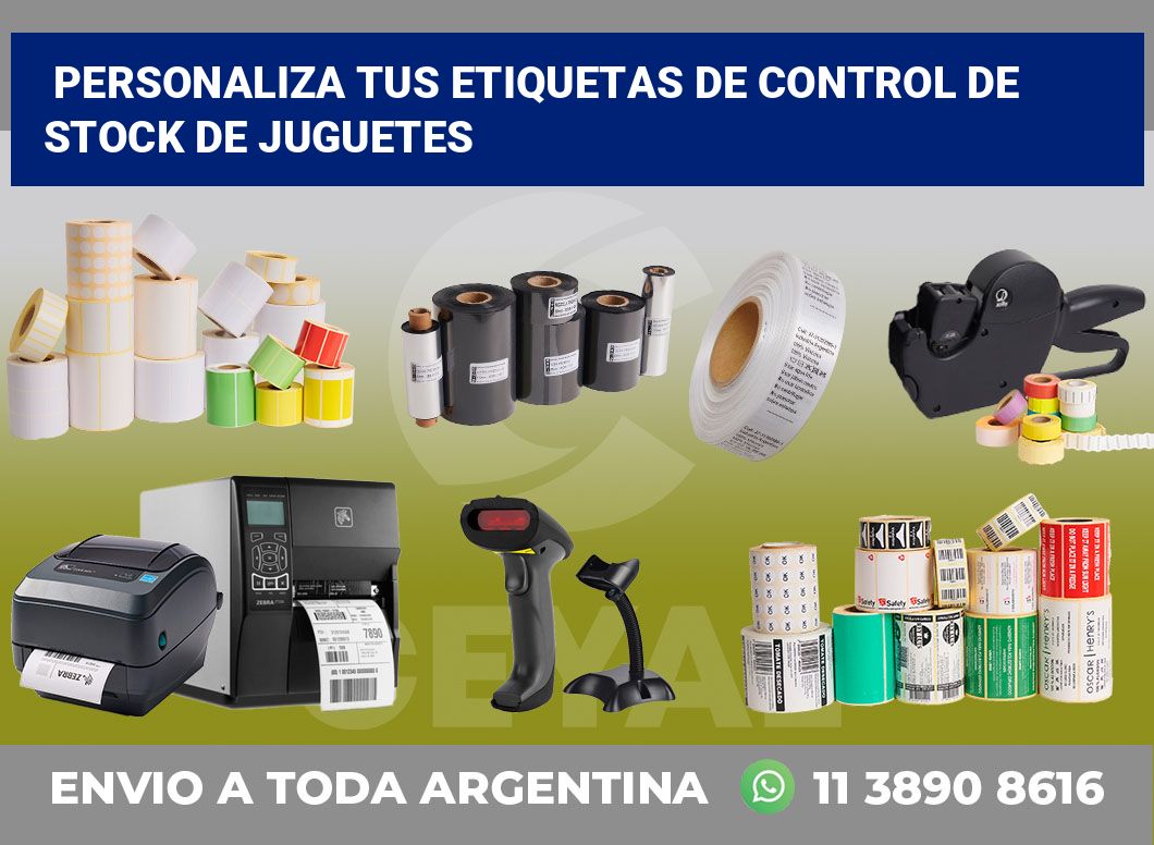 Personaliza tus Etiquetas de Control de Stock de Juguetes