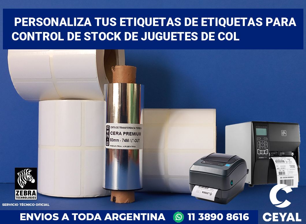 Personaliza tus Etiquetas de Etiquetas para Control de Stock de Juguetes de Col
