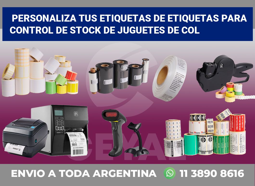 Personaliza tus Etiquetas de Etiquetas para Control de Stock de Juguetes de Col