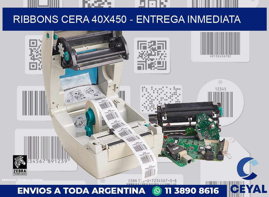 Ribbons cera 40x450 - Entrega inmediata