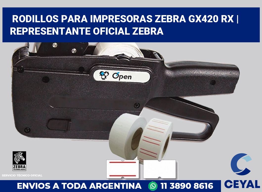 Rodillos para impresoras Zebra GX420 RX | Representante oficial Zebra