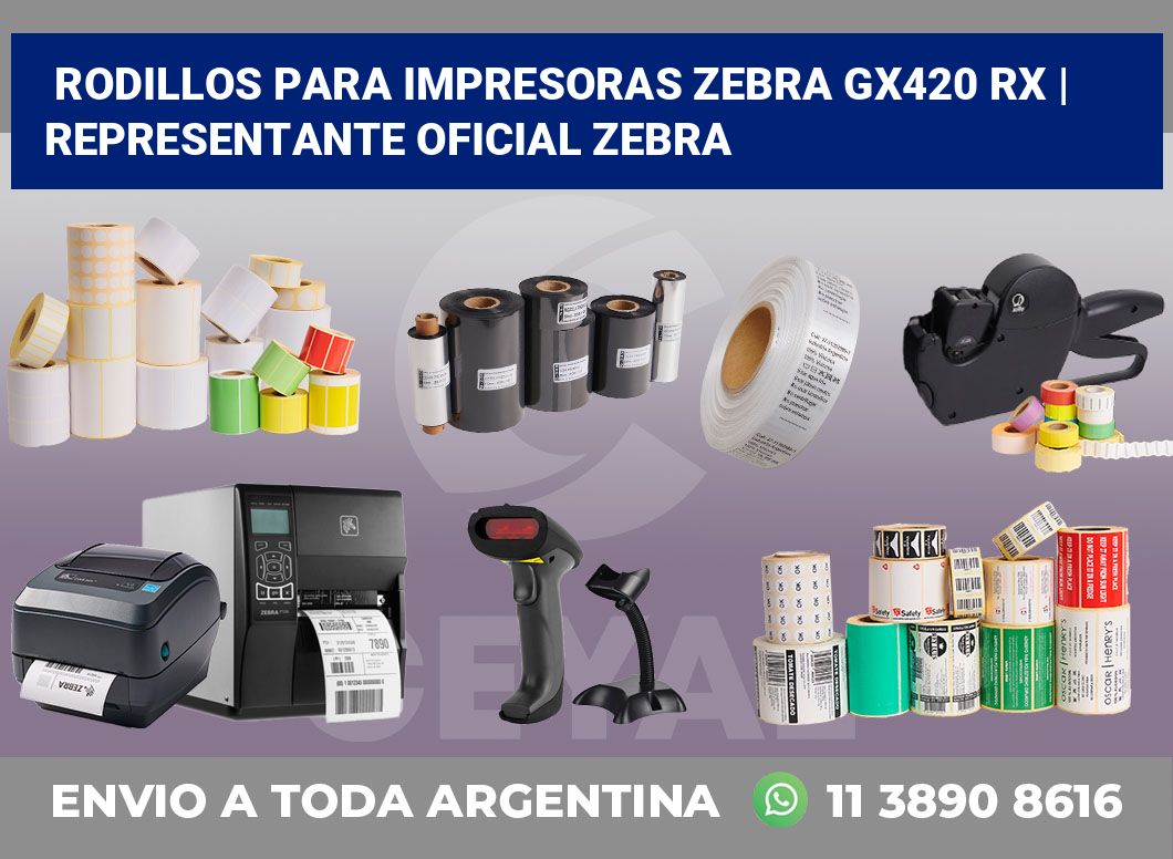 Rodillos para impresoras Zebra GX420 RX | Representante oficial Zebra