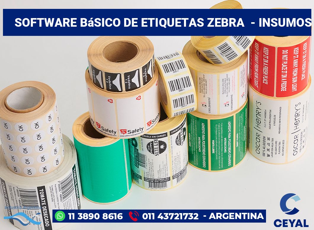 Software básico de etiquetas zebra  - Insumos