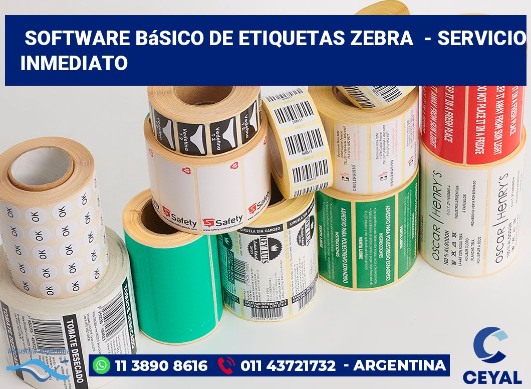 Software básico de etiquetas zebra - Servicio inmediato