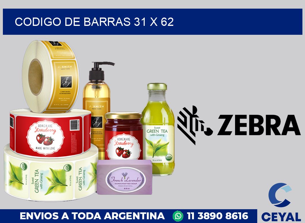 codigo de barras 31 x 62
