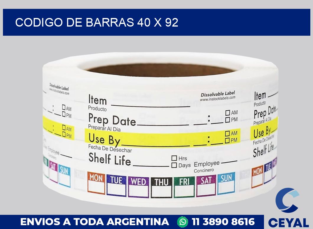codigo de barras 40 x 92
