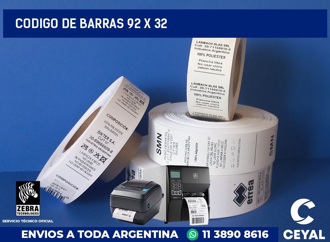codigo de barras 92 x 32