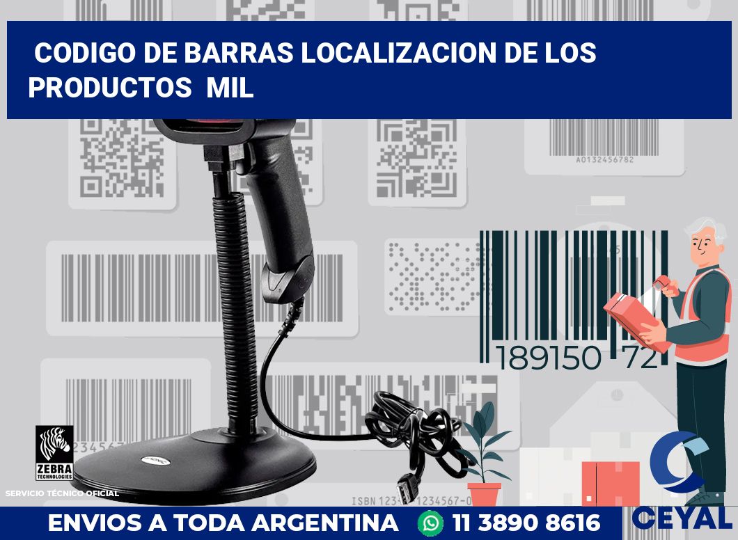 codigo de barras localizacion de los productos  mil