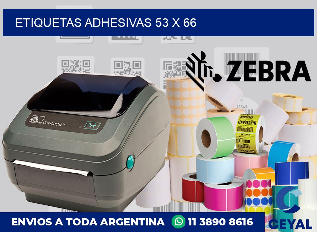 etiquetas adhesivas 53 x 66