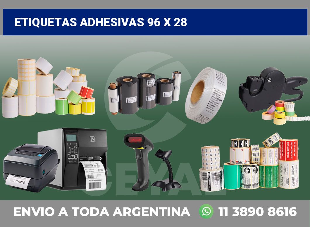 etiquetas adhesivas 96 x 28