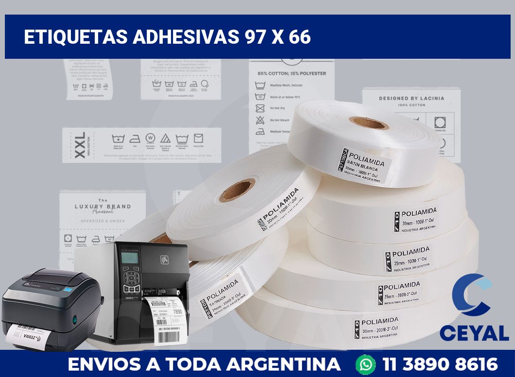 etiquetas adhesivas 97 x 66