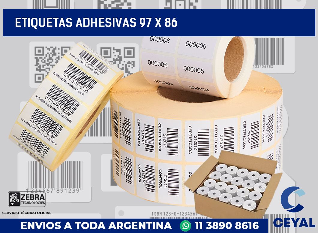 etiquetas adhesivas 97 x 86