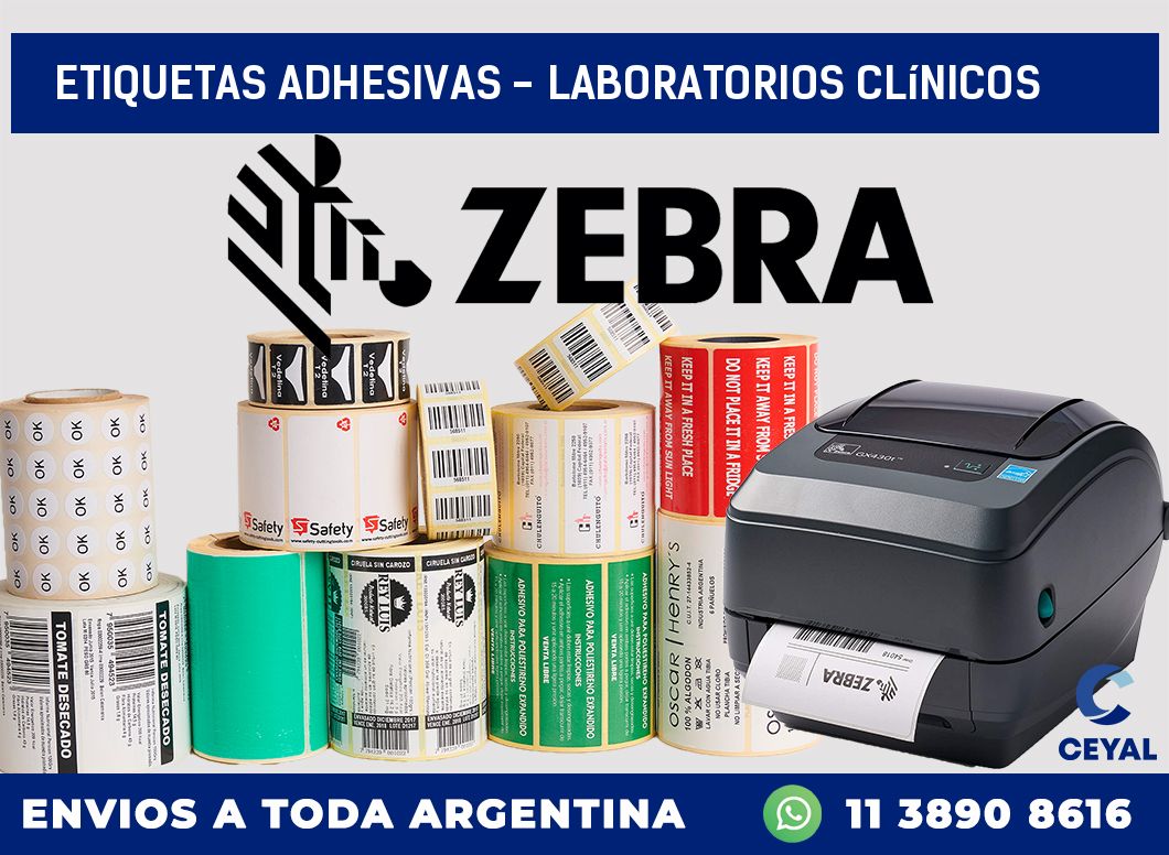 etiquetas adhesivas - Laboratorios clínicos