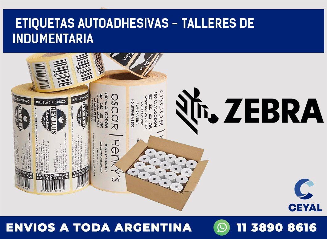etiquetas autoadhesivas – Talleres de indumentaria