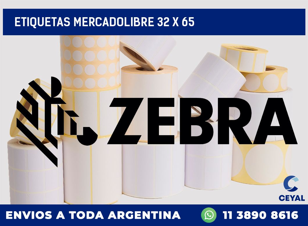 etiquetas mercadolibre 32 x 65