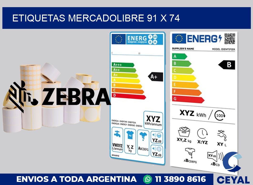 etiquetas mercadolibre 91 x 74