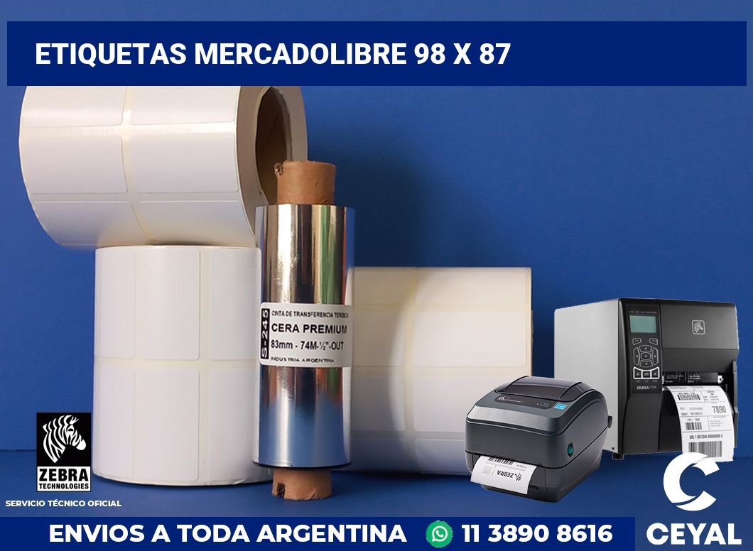 etiquetas mercadolibre 98 x 87