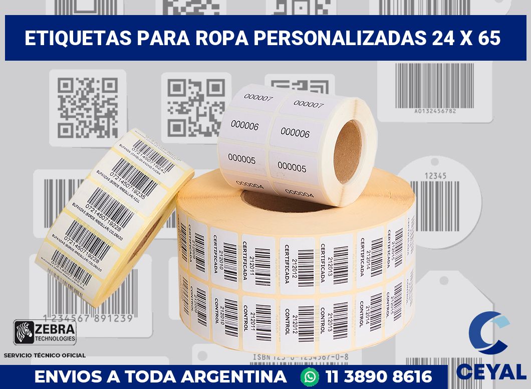etiquetas para ropa personalizadas 24 x 65
