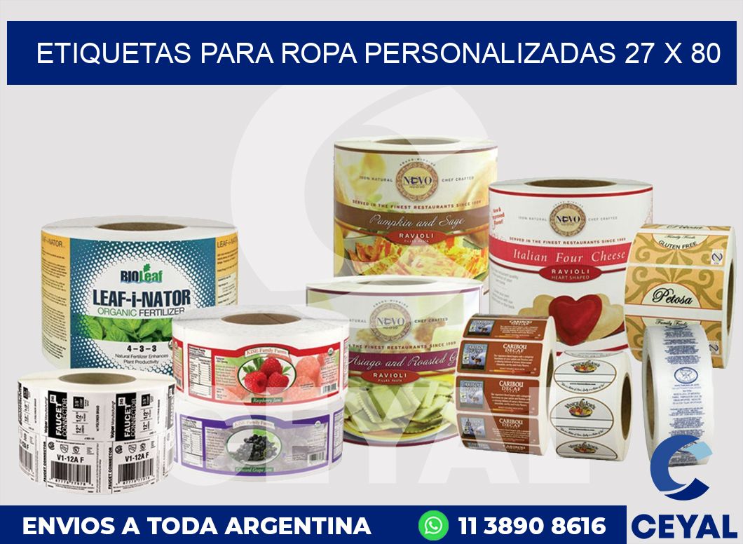 etiquetas para ropa personalizadas 27 x 80