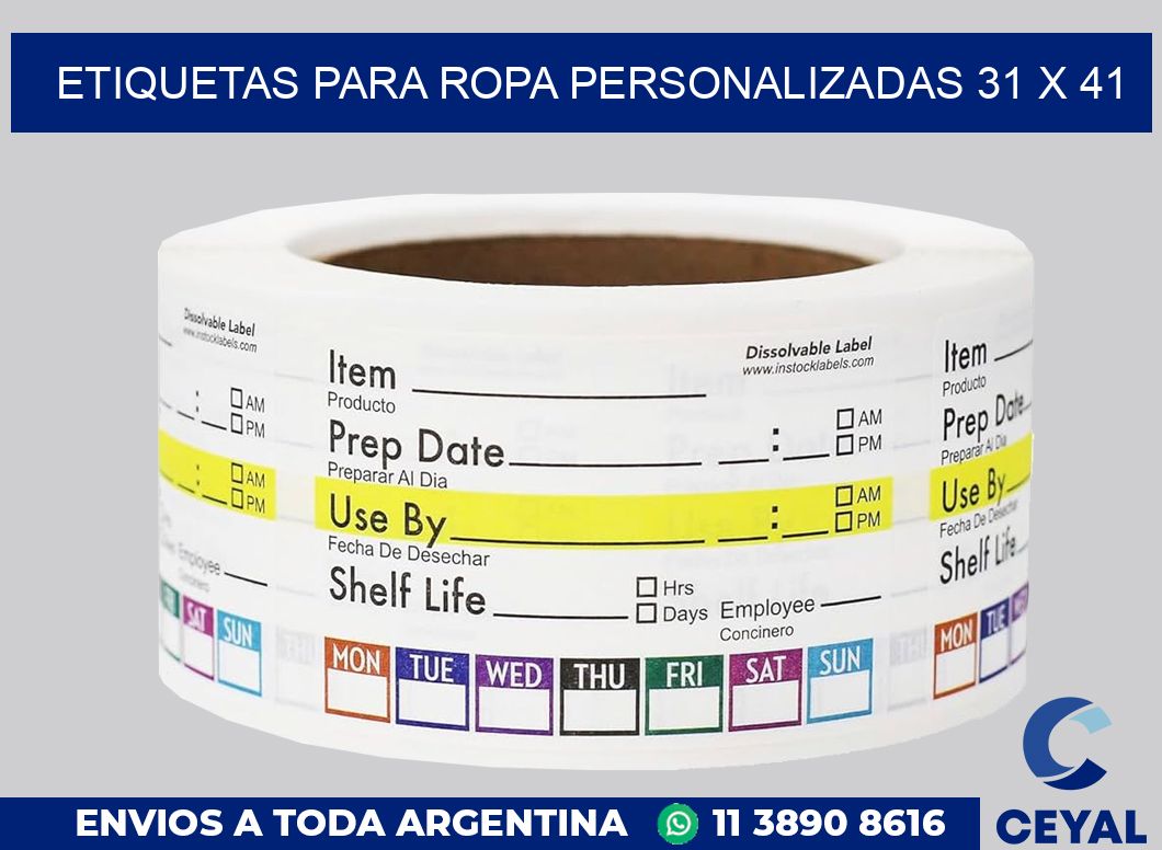 etiquetas para ropa personalizadas 31 x 41