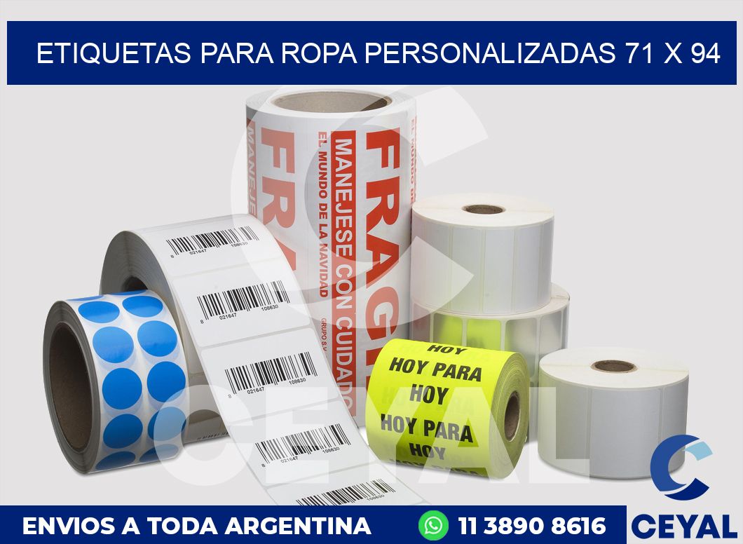 etiquetas para ropa personalizadas 71 x 94