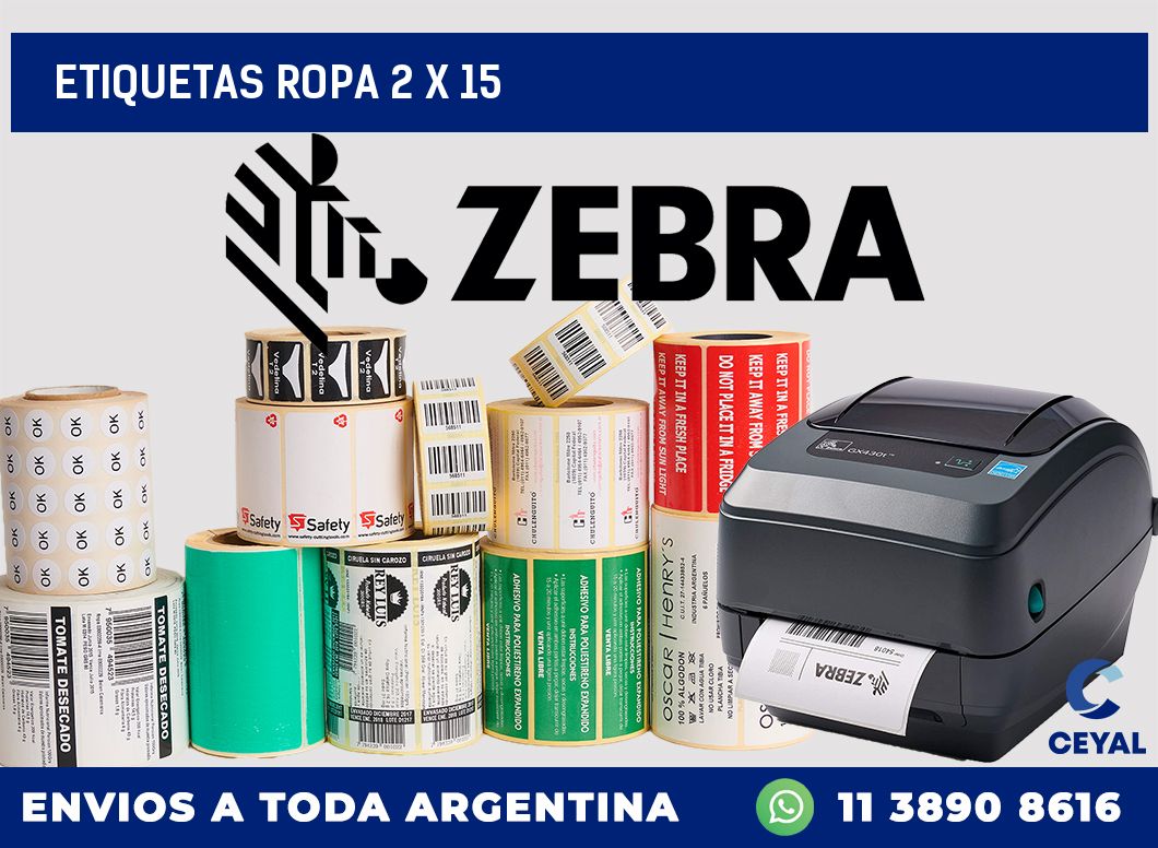 etiquetas ropa 2 x 15