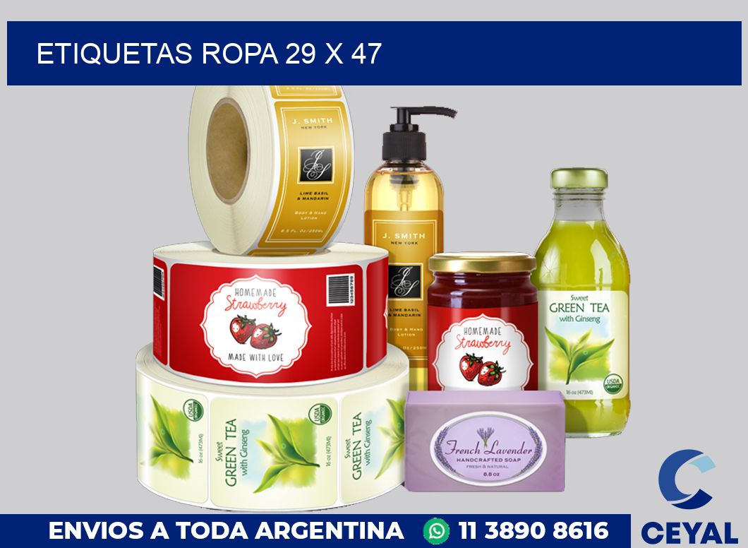 etiquetas ropa 29 x 47