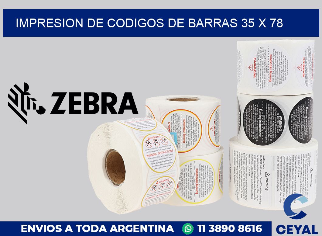 impresion de codigos de barras 35 x 78