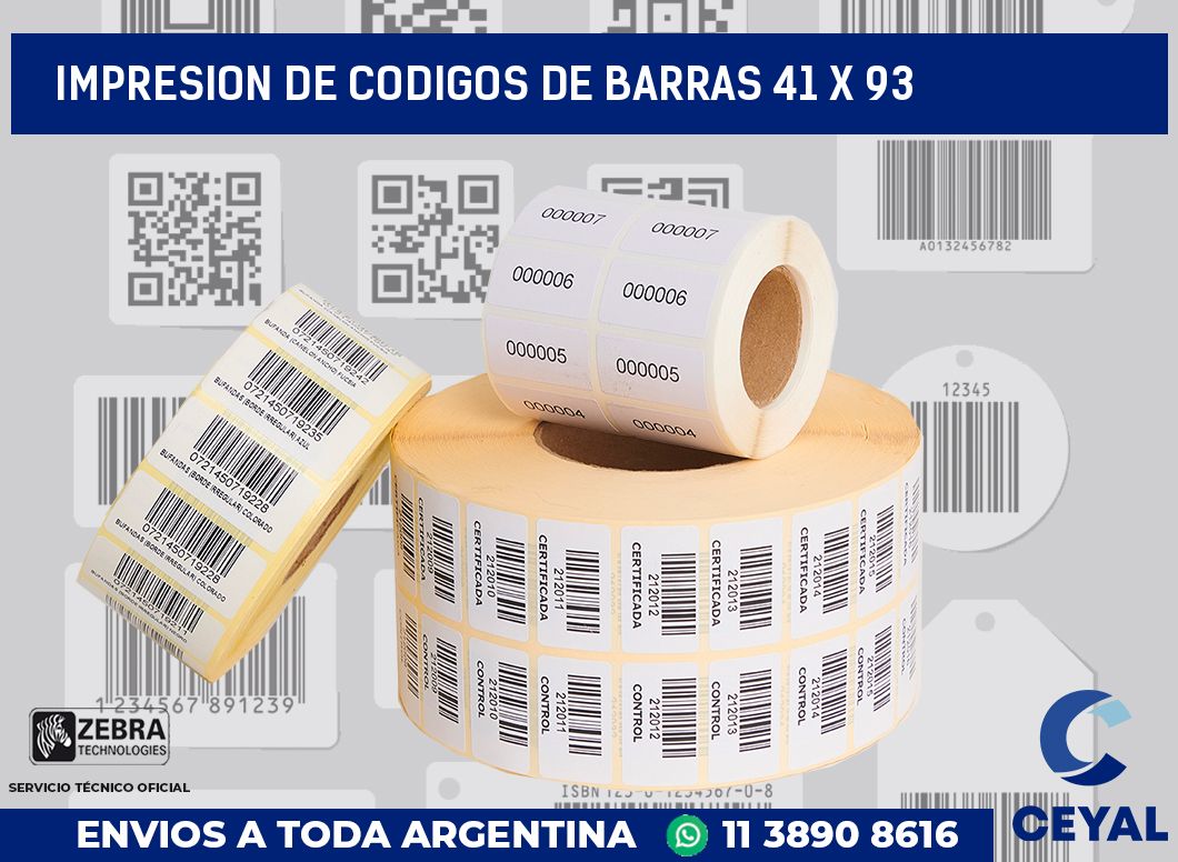 impresion de codigos de barras 41 x 93
