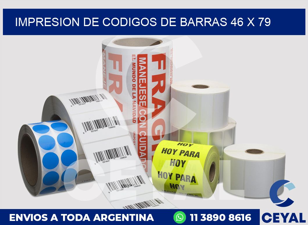 impresion de codigos de barras 46 x 79