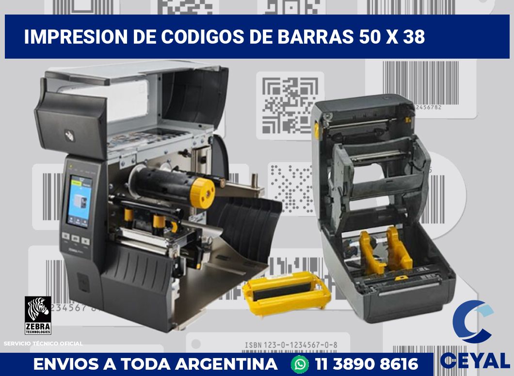 impresion de codigos de barras 50 x 38