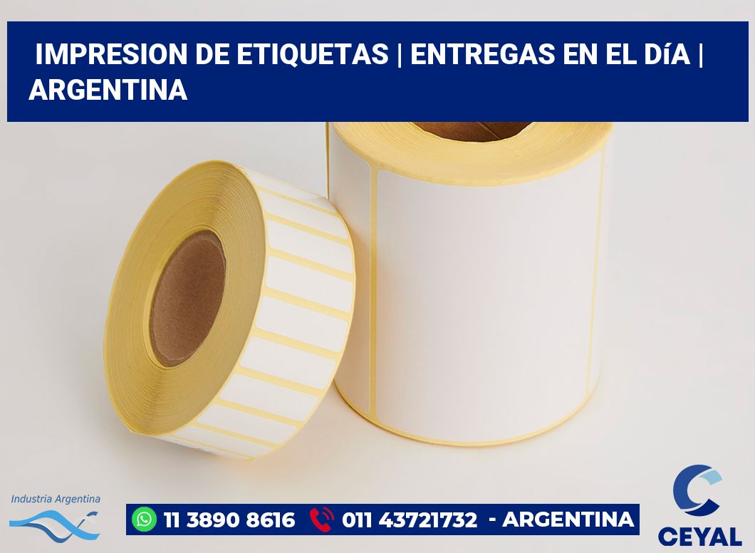 impresion de etiquetas | Entregas en el día | Argentina
