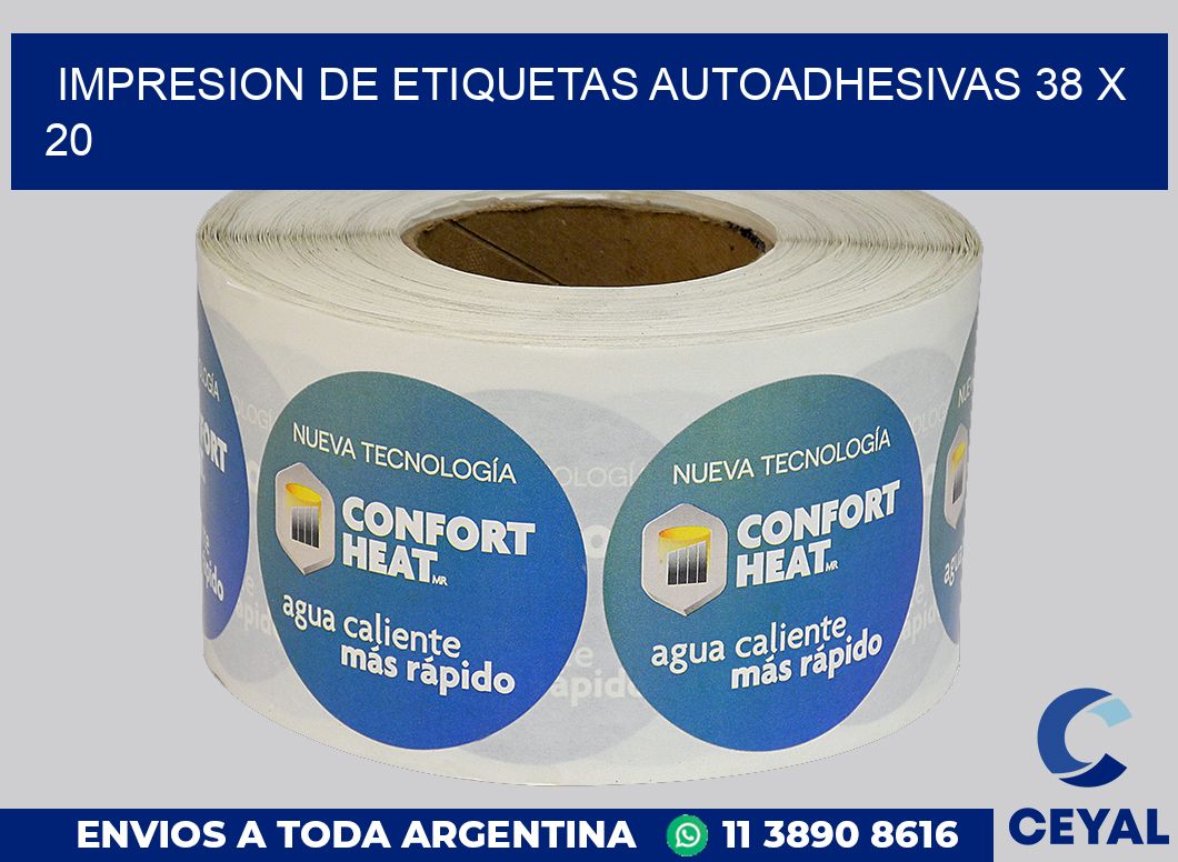 impresion de etiquetas autoadhesivas 38 x 20
