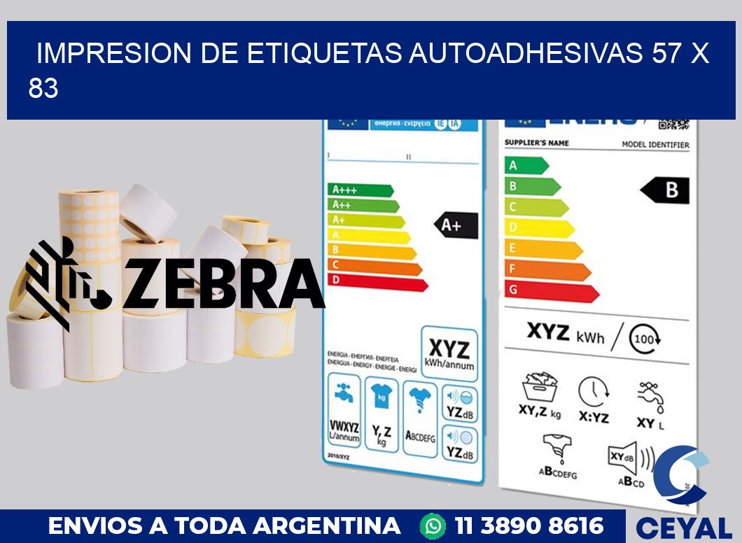 impresion de etiquetas autoadhesivas 57 x 83