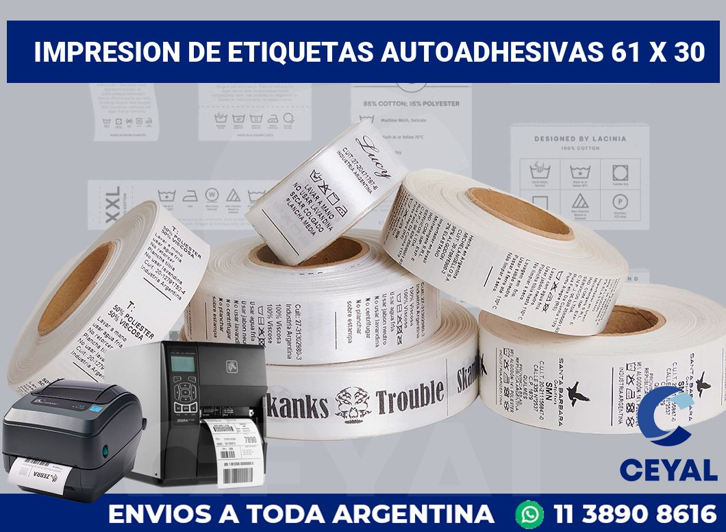 impresion de etiquetas autoadhesivas 61 x 30