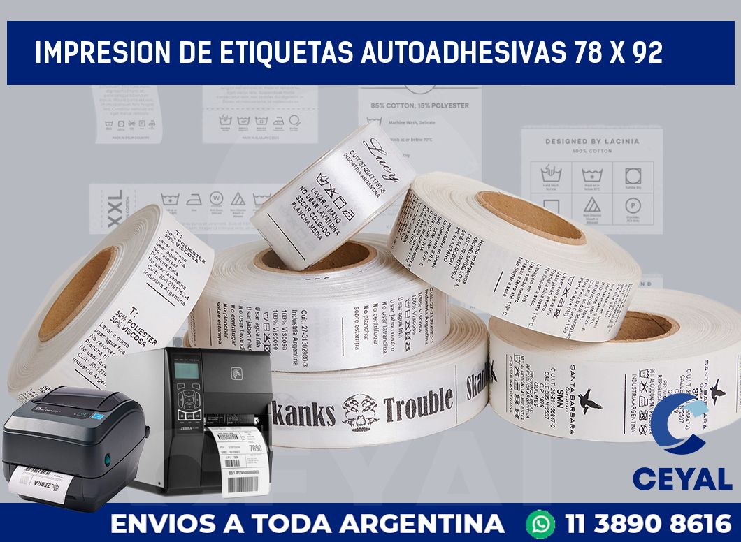 impresion de etiquetas autoadhesivas 78 x 92