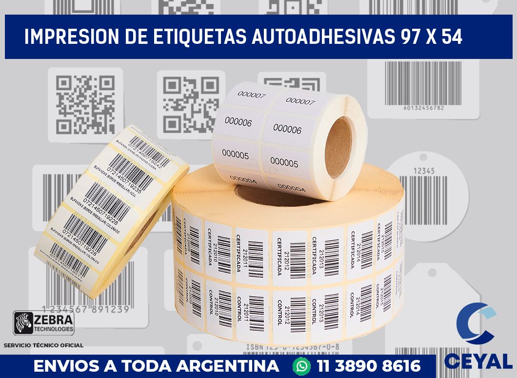 impresion de etiquetas autoadhesivas 97 x 54