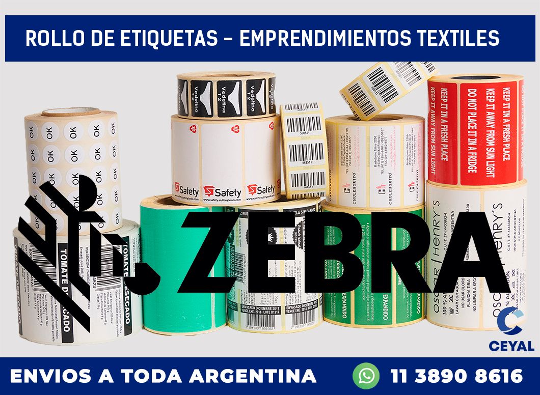 rollo de etiquetas – Emprendimientos textiles