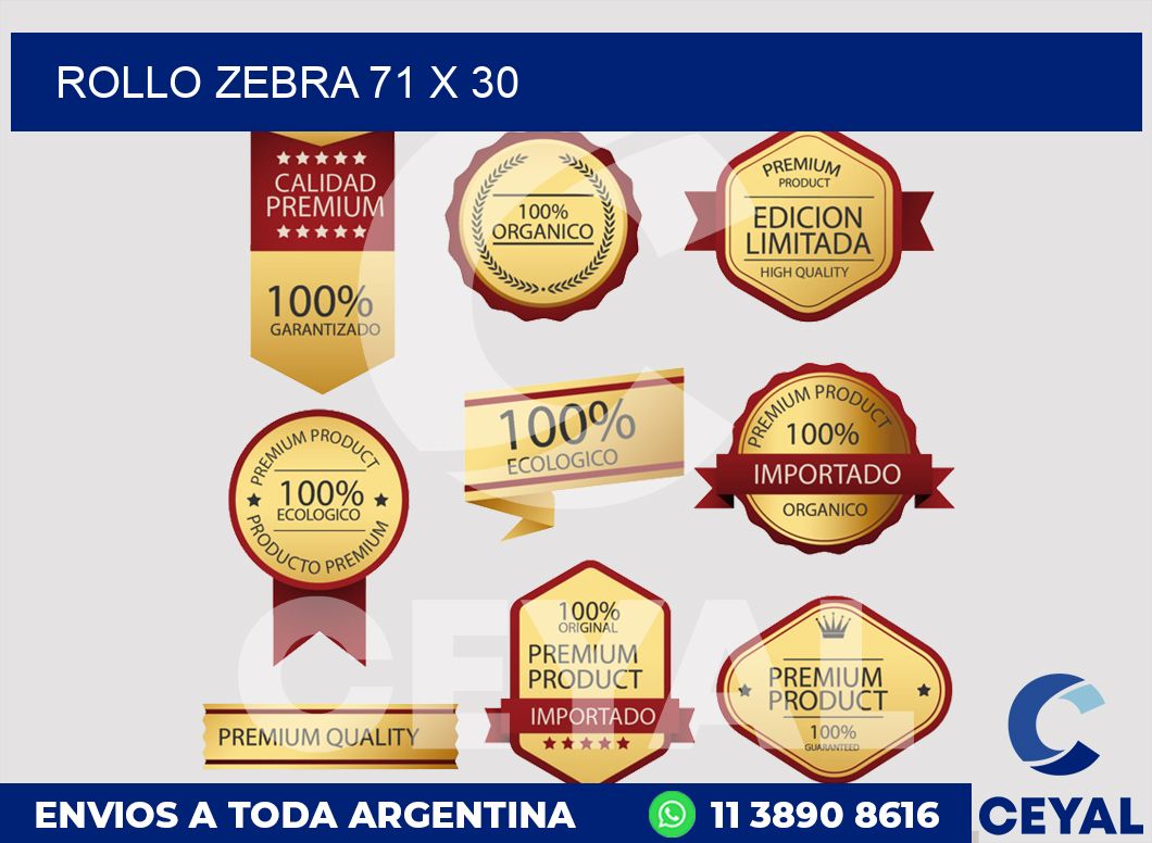 rollo zebra 71 x 30