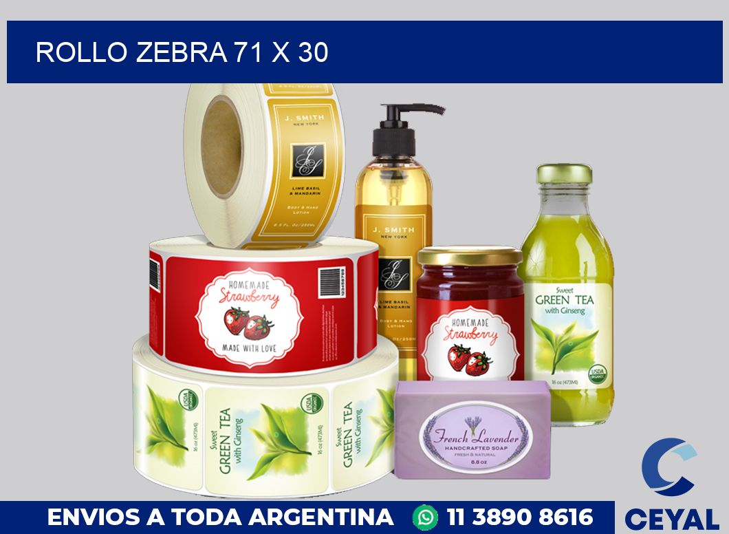 rollo zebra 71 x 30
