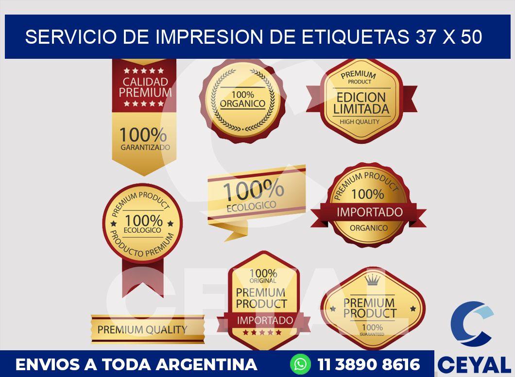 servicio de impresion de etiquetas 37 x 50